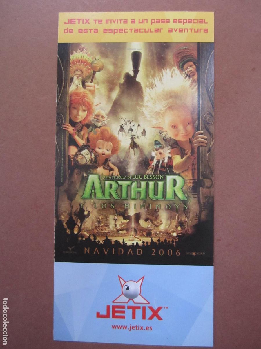 Flyers Publicitaires de films Anciens: arthur y los minimoys folleto mano invitacion original - animacion