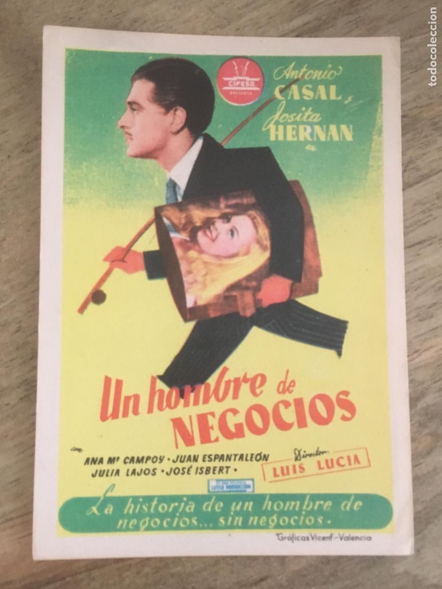  Flyers Publicitaires de films Anciens: un hombre de negocios cifesa folleto de mano original estreno muy buen estado