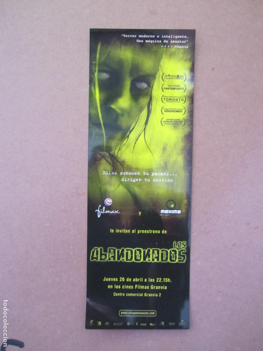 Cine: los abandonados folleto mano original invitacion preestreno - Anastasia Hille terror