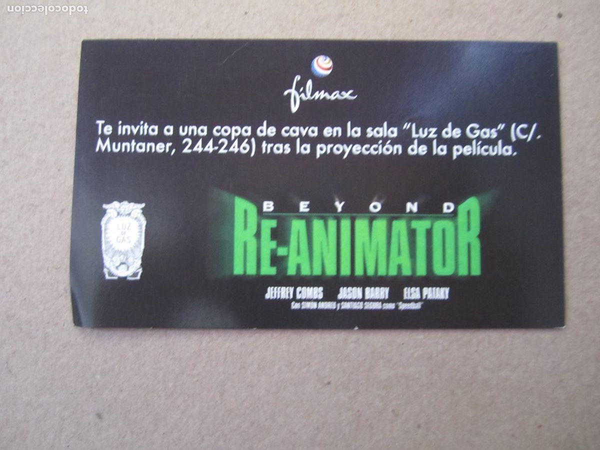 Folhetos de m&atilde;o de filmes antigos de cinema: beyond reanimator folleto mano original invitacion fiesta luz de gas - elsa pataky cine espa&ntilde;ol