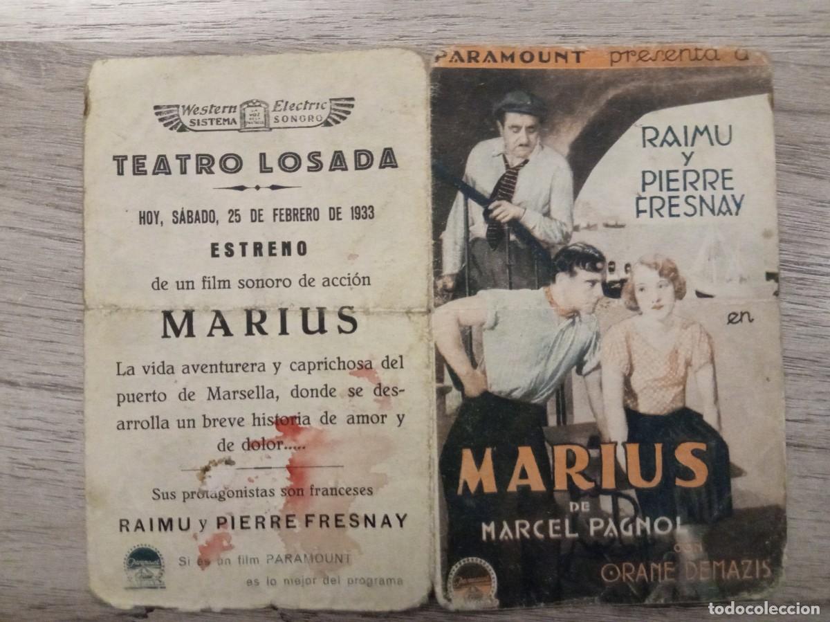 Cine: MARIUS, RAIMU, TEATRO LOSADA, 1933 - Foto 2