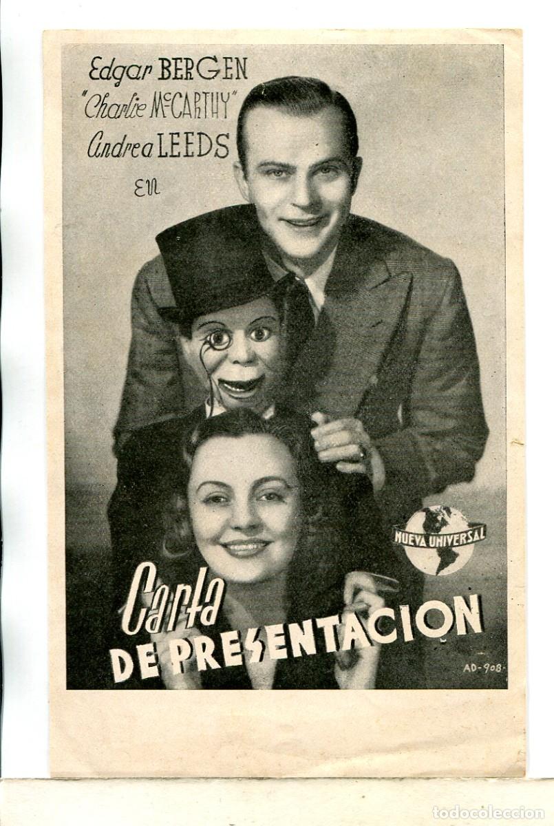 Cine: CARTA DE PRESENTACI&Oacute;N, con Adolfo Menjou. - Foto 1