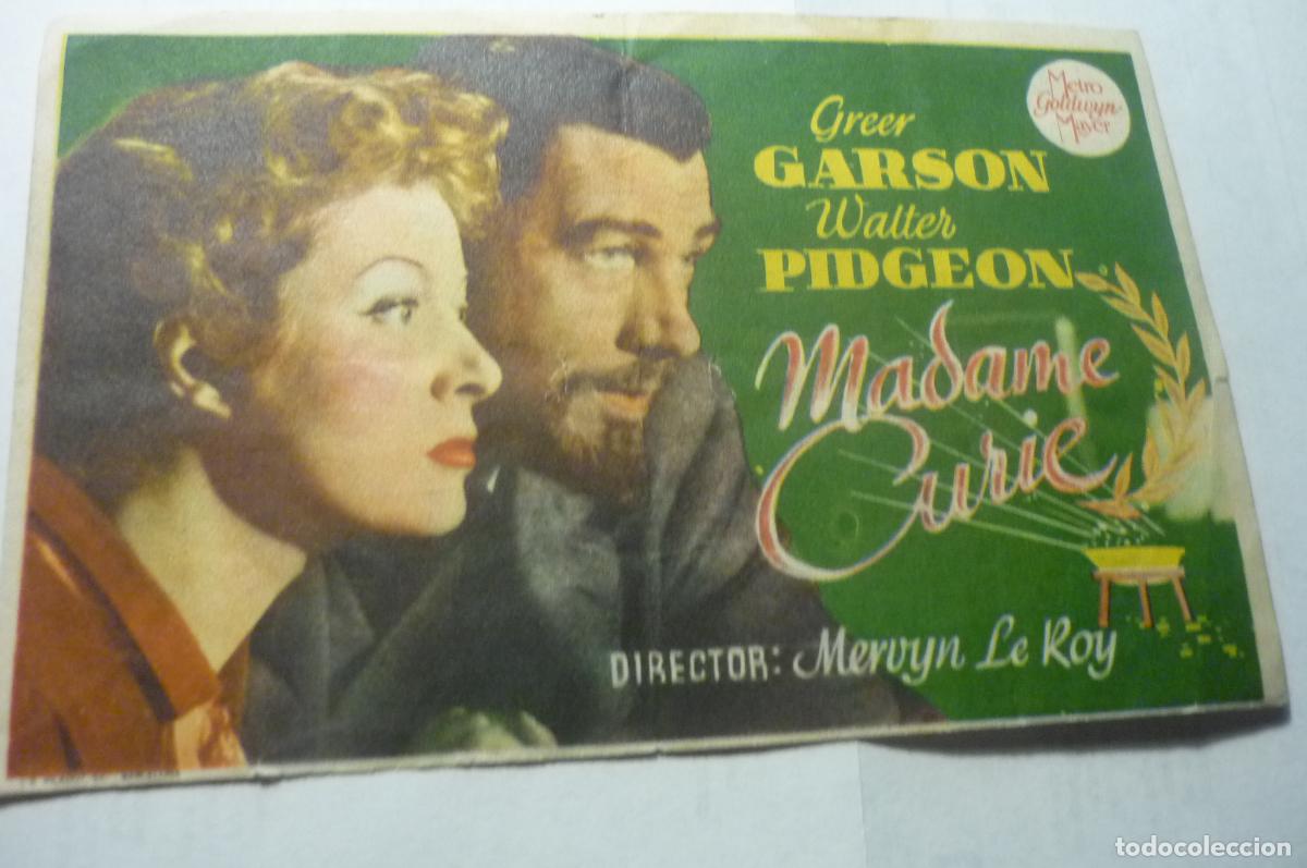 Cine: PROGRAMA MADAME CURIE . greer garson - Foto 1