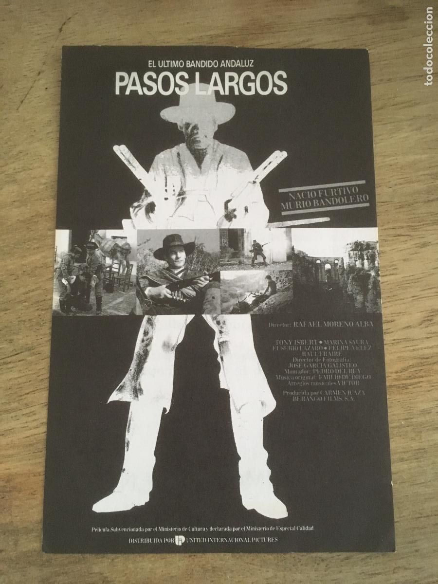 Cinema: pasos largos folleto de mano original estreno