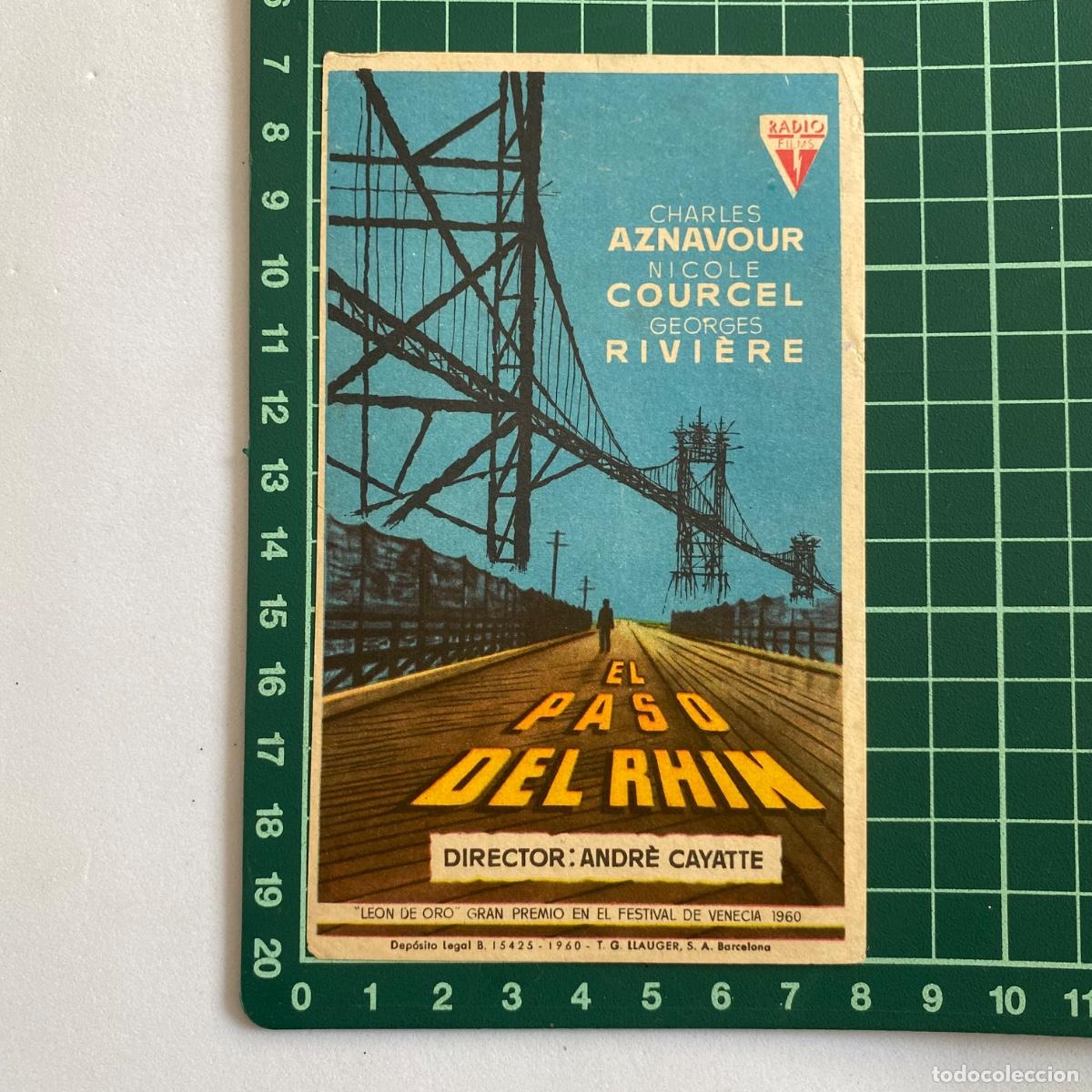 Cine: Programa de cine folleto de mano pelicula. El paso del rhin - Foto 1