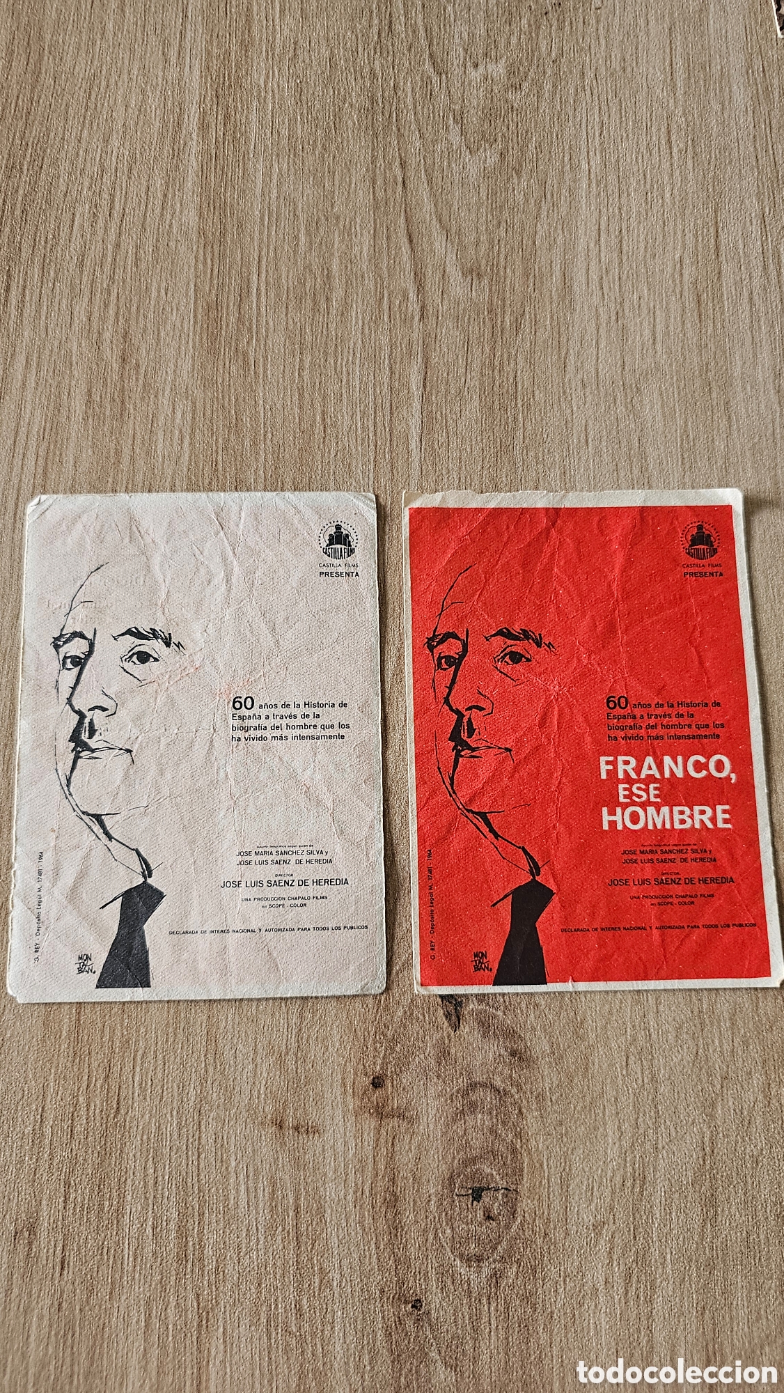 Cine: 2 Programas cine &rdquo; Franco Ese Hombre&rdquo;1964. - Foto 1