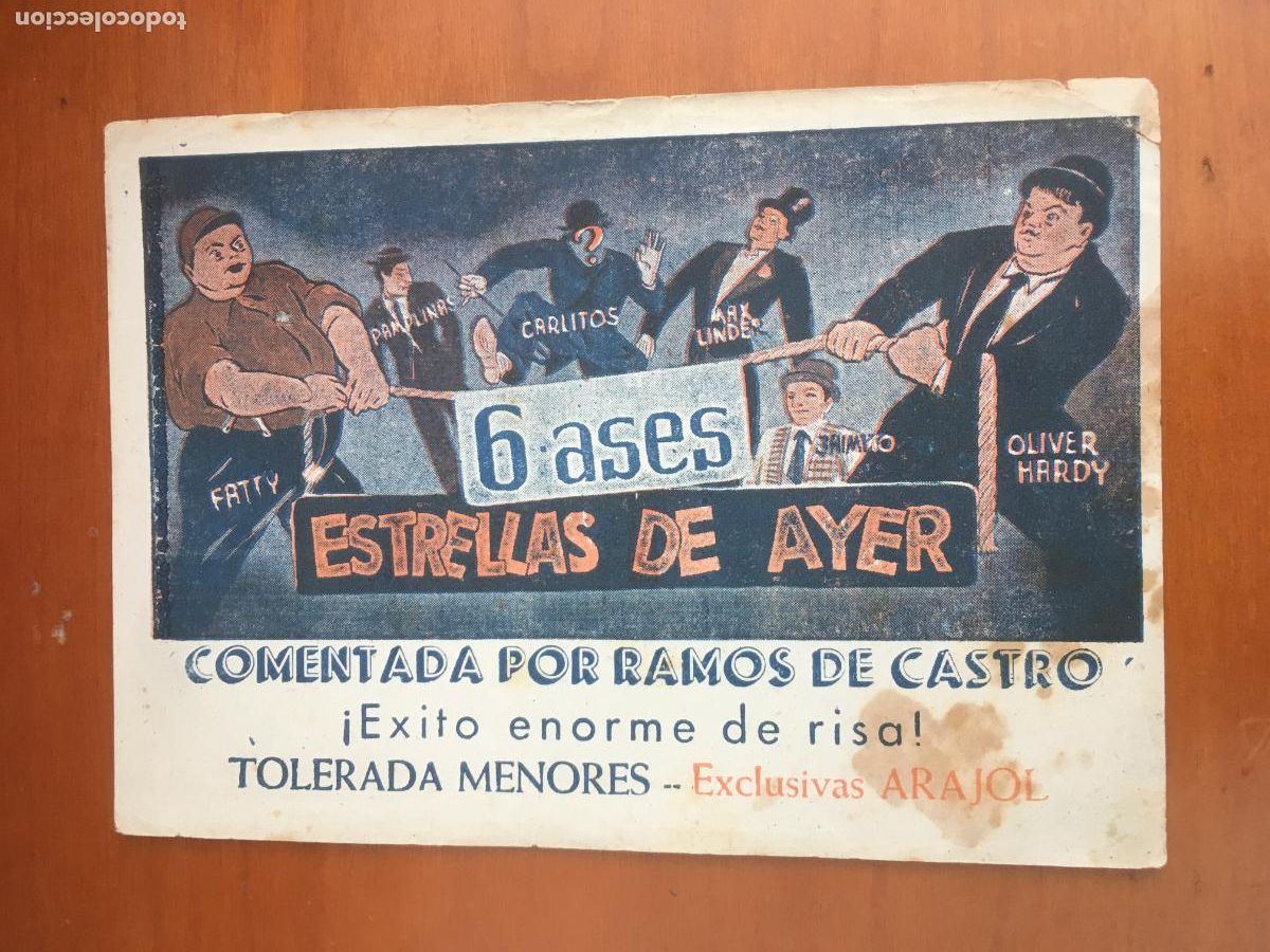 Folhetos de m&atilde;o de filmes antigos de cinema: estrellas de ayer arajol folleto de mano original estreno muy buen estado