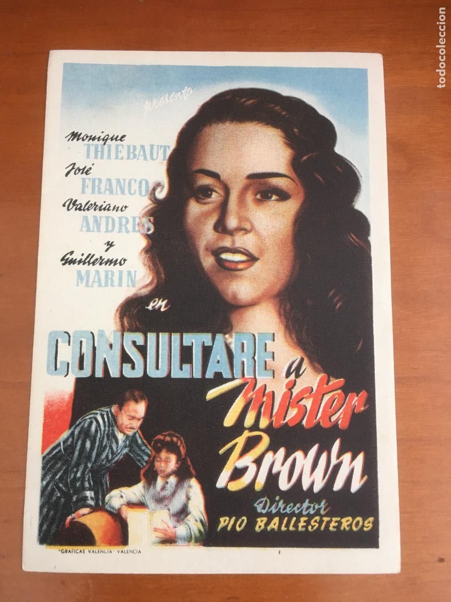  Foglietti di film di film antichi di cinema: consultare a mister brown folleto de mano original estreno muy buen estado