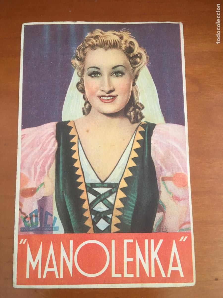 Folhetos de m&atilde;o de filmes antigos de cinema: manolenka folleto de mano original estreno muy buen estado