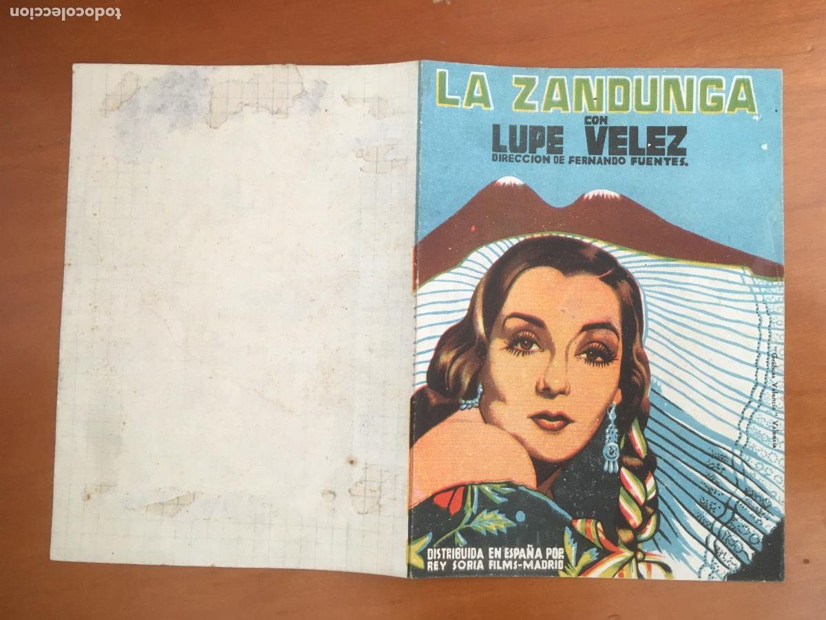 Folhetos de m&atilde;o de filmes antigos de cinema: la zandunga folleto de mano original estreno muy buen estado