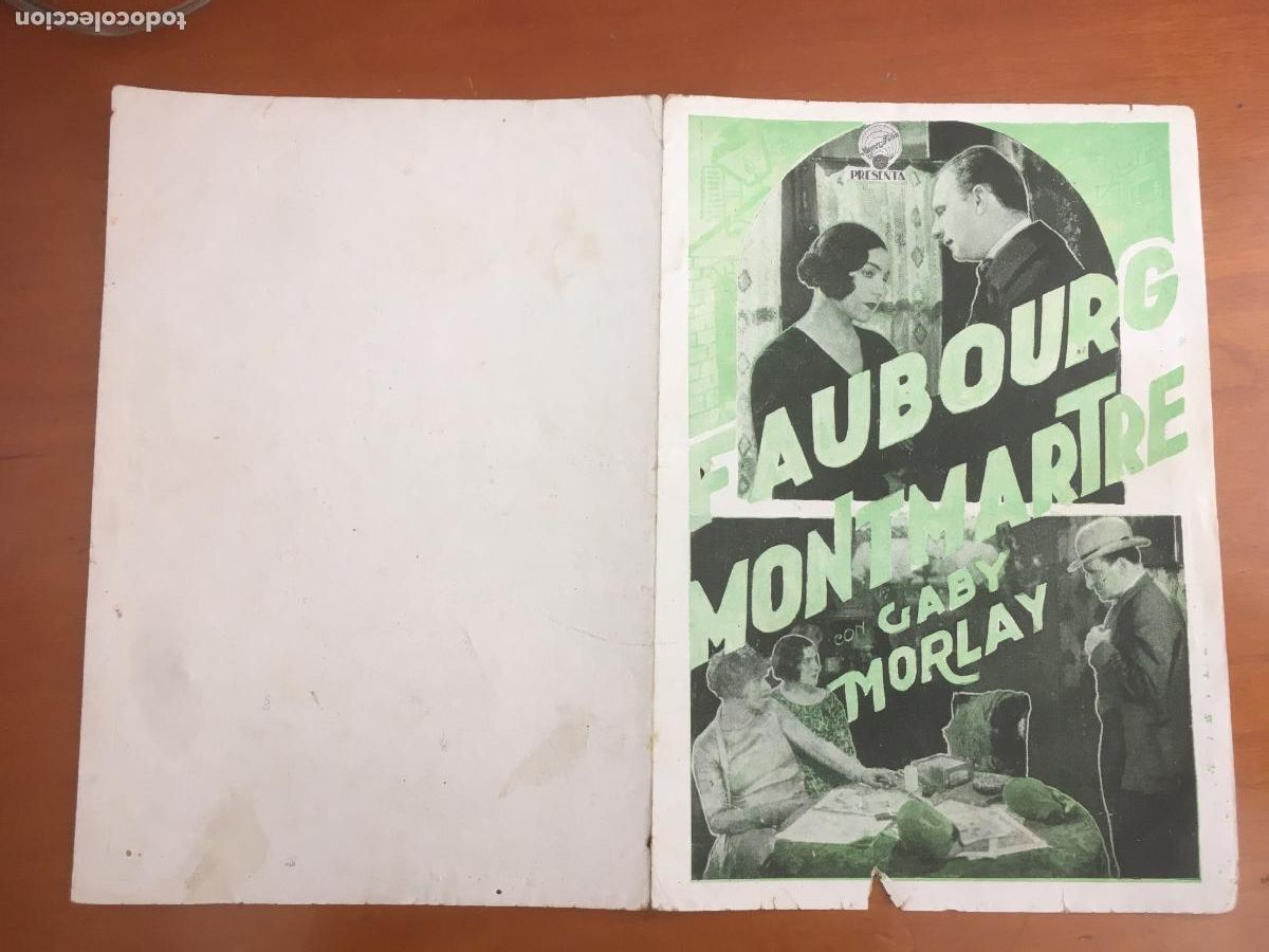 Folhetos de m&atilde;o de filmes antigos de cinema: faubourg montmartre folleto de mano original