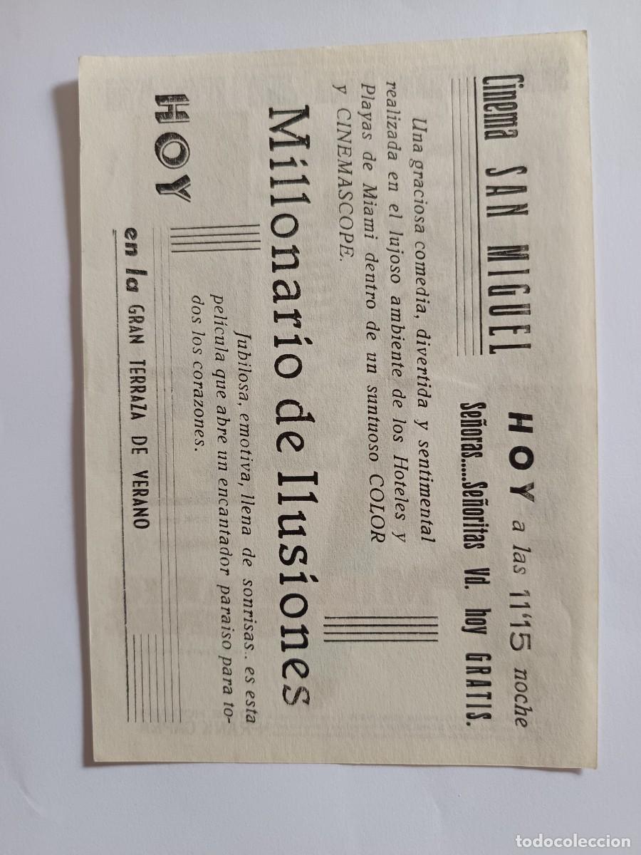 Cine: PROGRAMA DE CINE MILLONARIO DE ILUSIONES - Foto 2