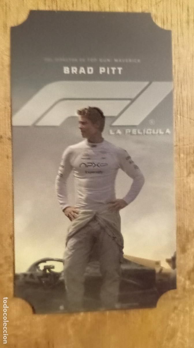 Cine: PROGRAMA DE ** F 1 LA PELICULA ** BRAD .PITT 10 x 5.5 CMS.