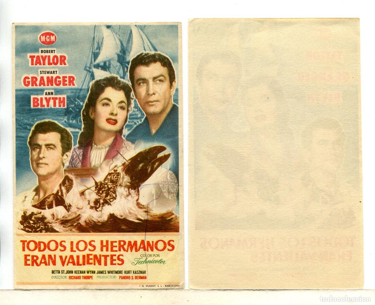 Cine: TODOS LOS HERMANOS ERAN VALIENTES, con Robert Taylor. - Foto 1