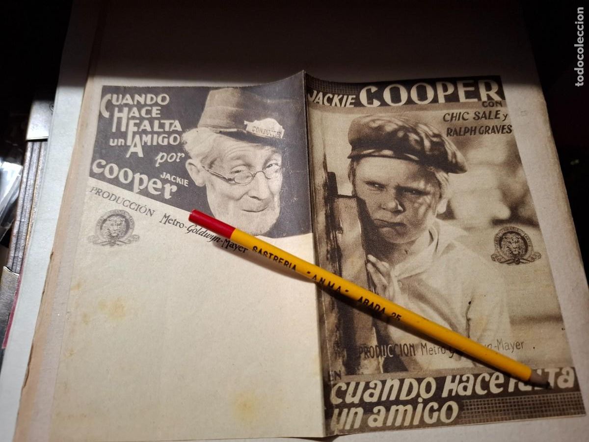 Cine: Cuando hace falta un amigo, programa diptico. Mgm jackie cooper - Foto 1