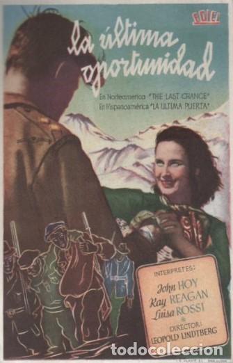 Cine: PROGRAMA DE CINE: LA ULTIMA OPORTUNIDAD PC-10026 - Foto 1