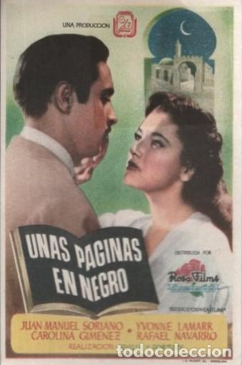 Cine: PROGRAMA DE CINE: UNAS PAGINAS EN NEGRO PC-10028 - Foto 1