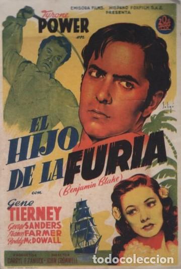 Cine: PROGRAMA DE CINE: EL HIJO DE LA FURIA PC-10039 - Foto 1