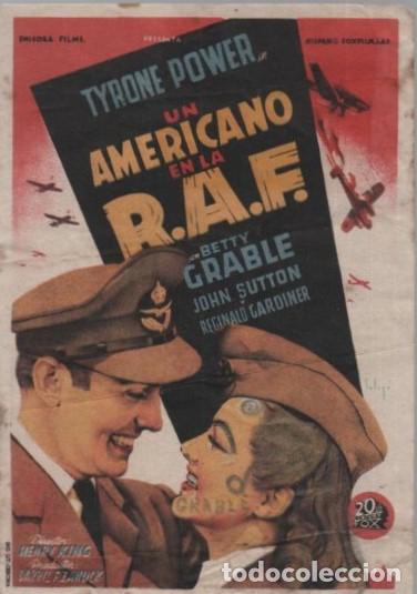 Cine: PROGRAMA DE CINE: UN AMERICANO EN LA R.A.F. PC-10048 - Foto 1