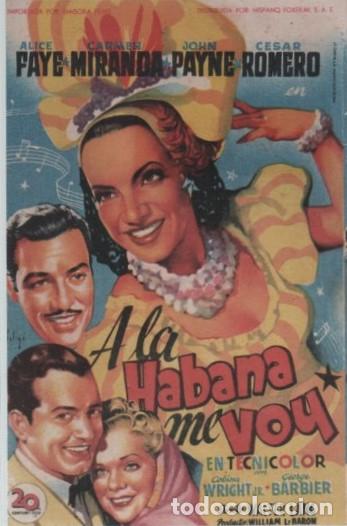 Cine: PROGRAMA DE CINE: A LA HABANA ME VOY PC-10073 - Foto 1
