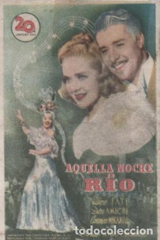 Cine: PROGRAMA DE CINE: AQUELLA NOCHE EN RIO PC-10074 - Foto 1