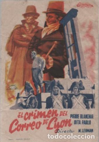 Cine: PROGRAMA DE CINE: EL CRIMEN DEL CORREO DE LYON PC-10075 - Foto 1
