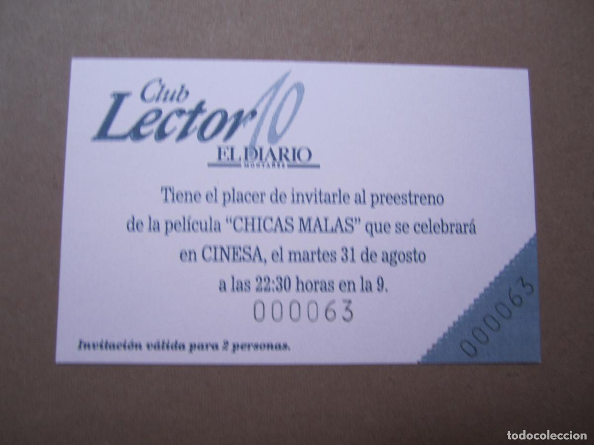 Cine: chicas malas - INVITACION FOLLETO MANO ORIGINAL ESTRENO Lindsay Lohan