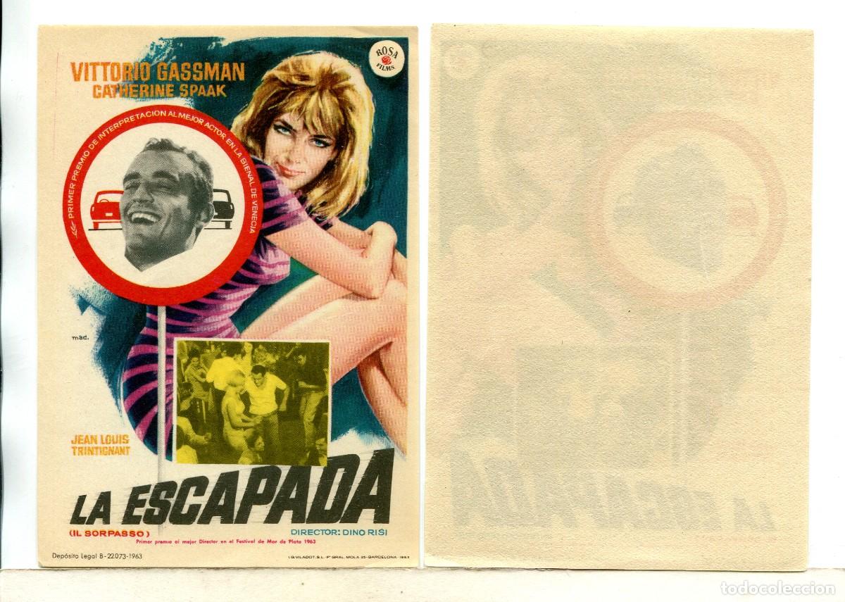 Cine: LA ESCAPADA, con Vittorio Gassman. - Foto 1