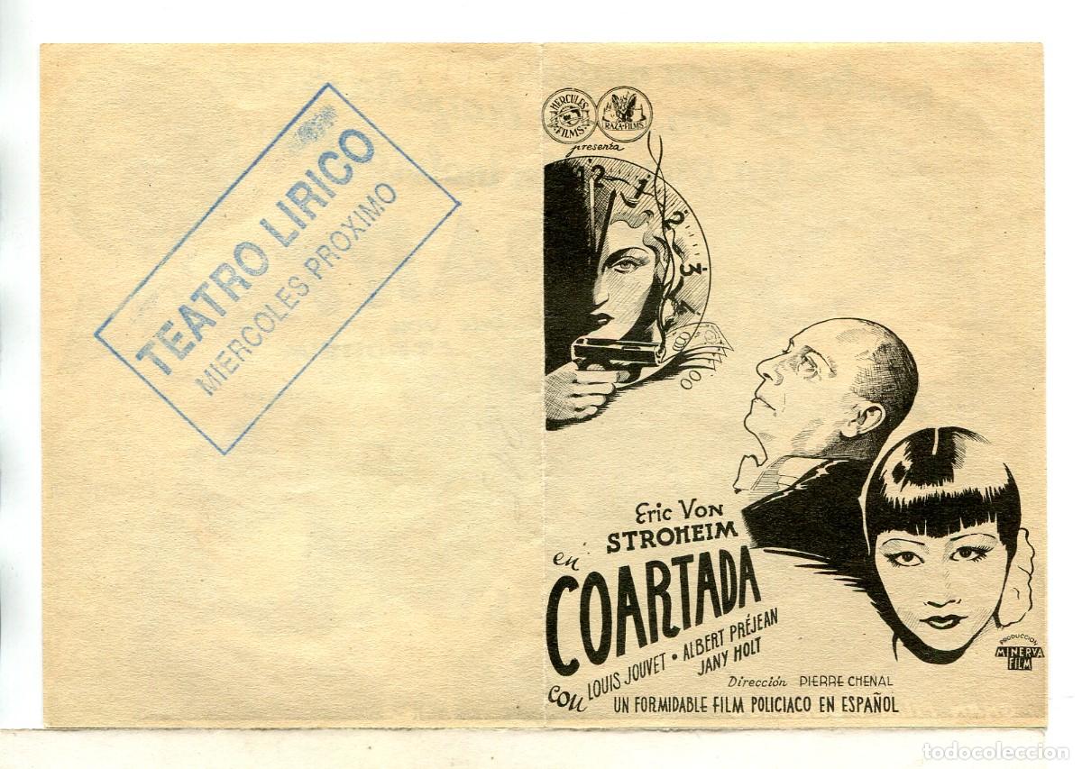 Cine: COARTADA, con Eric Von Stroheim. - Foto 1