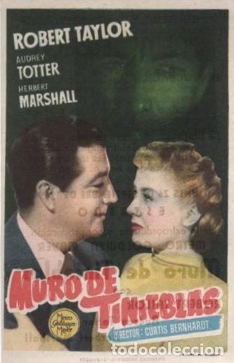 Cine: PROGRAMA DE CINE: MURO DE TINIEBLAS PC-10084 - Foto 1