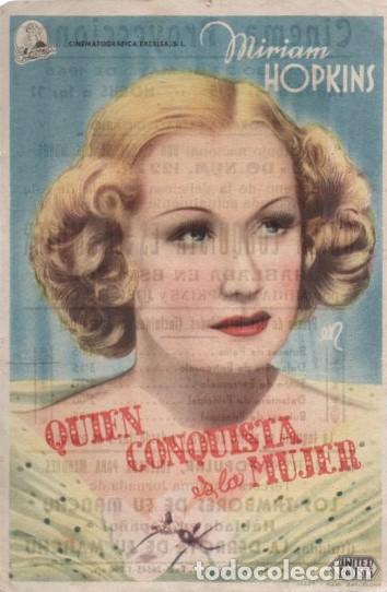 Cine: PROGRAMA DE CINE: QUIEN CONQUISTA ES LA MUJER PC-10108 - Foto 1