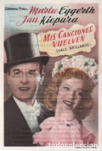 Cine: PROGRAMA DE CINE: MIS CANCIONES VUELVEN PC-10143 - Foto 1
