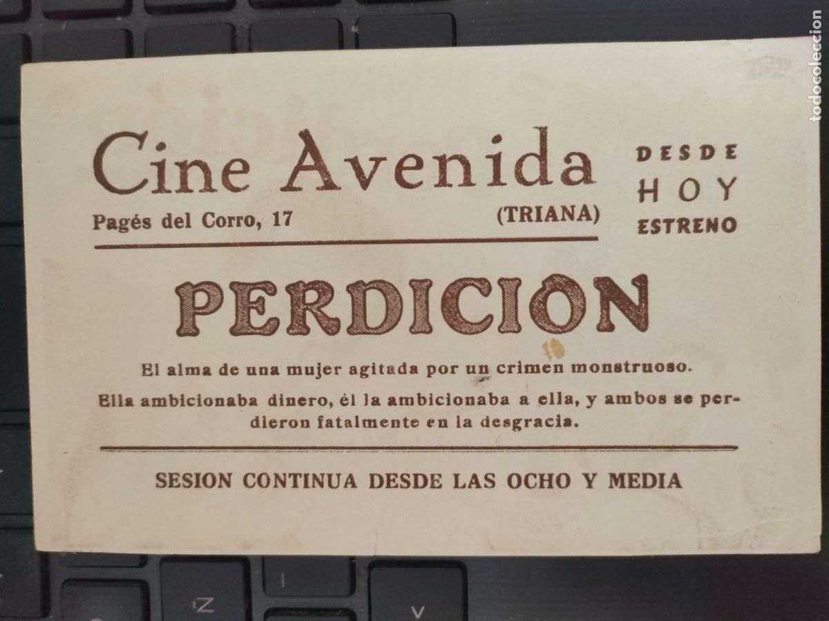 Cine: PERDICION - SIMPLE CON PUBLICIDAD CINE AVENIDA - Foto 2