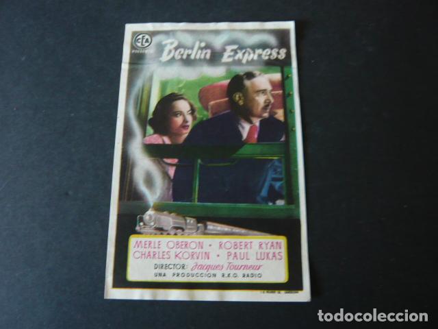 Cine: BERLIN EXPRESS PROGRAMA DE MANO SIN PUBLICIDAD - Foto 1