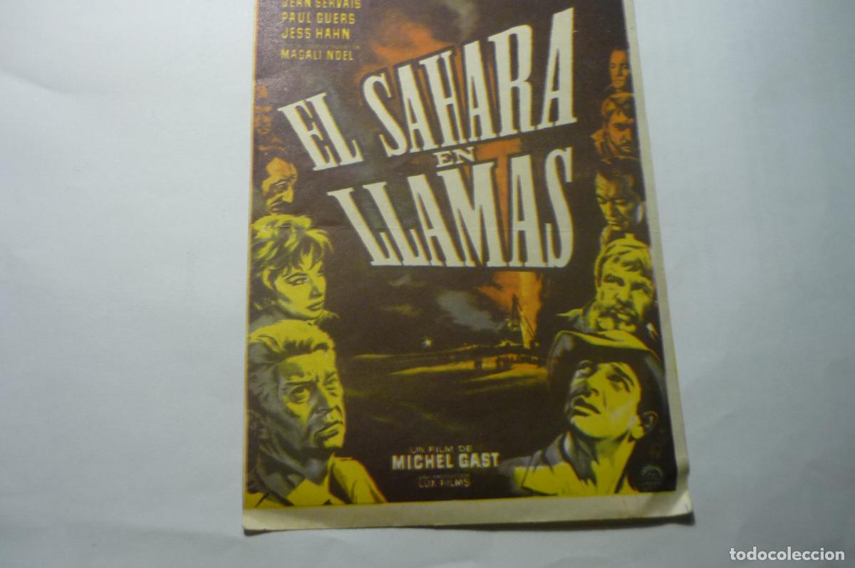 Cine: PROGRAMA EL SAHARA EN LLAMAS .-JEAN SERVAIS.-PUBLICIDAD GLORIA - ELDA - Foto 1