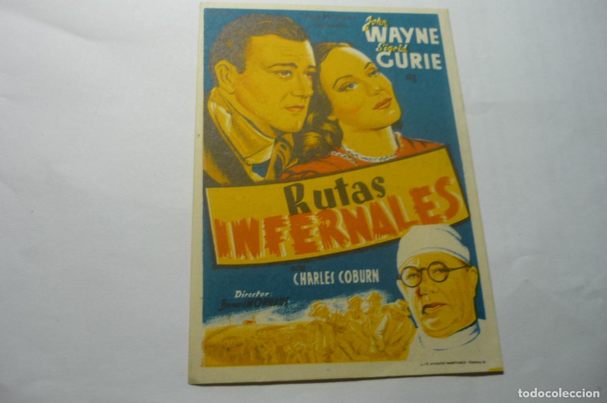 Cine: PROGRAMA RUTAS INFERNALES JOHN WAYNE PUBLICIDAD PRINCIPAL .-ARANDA?? - Foto 1