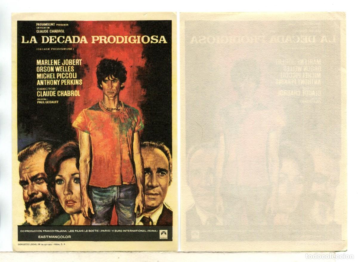 Cine: LA D&Eacute;CADA PRODIGIOSA, con Anthony Perkins. - Foto 1