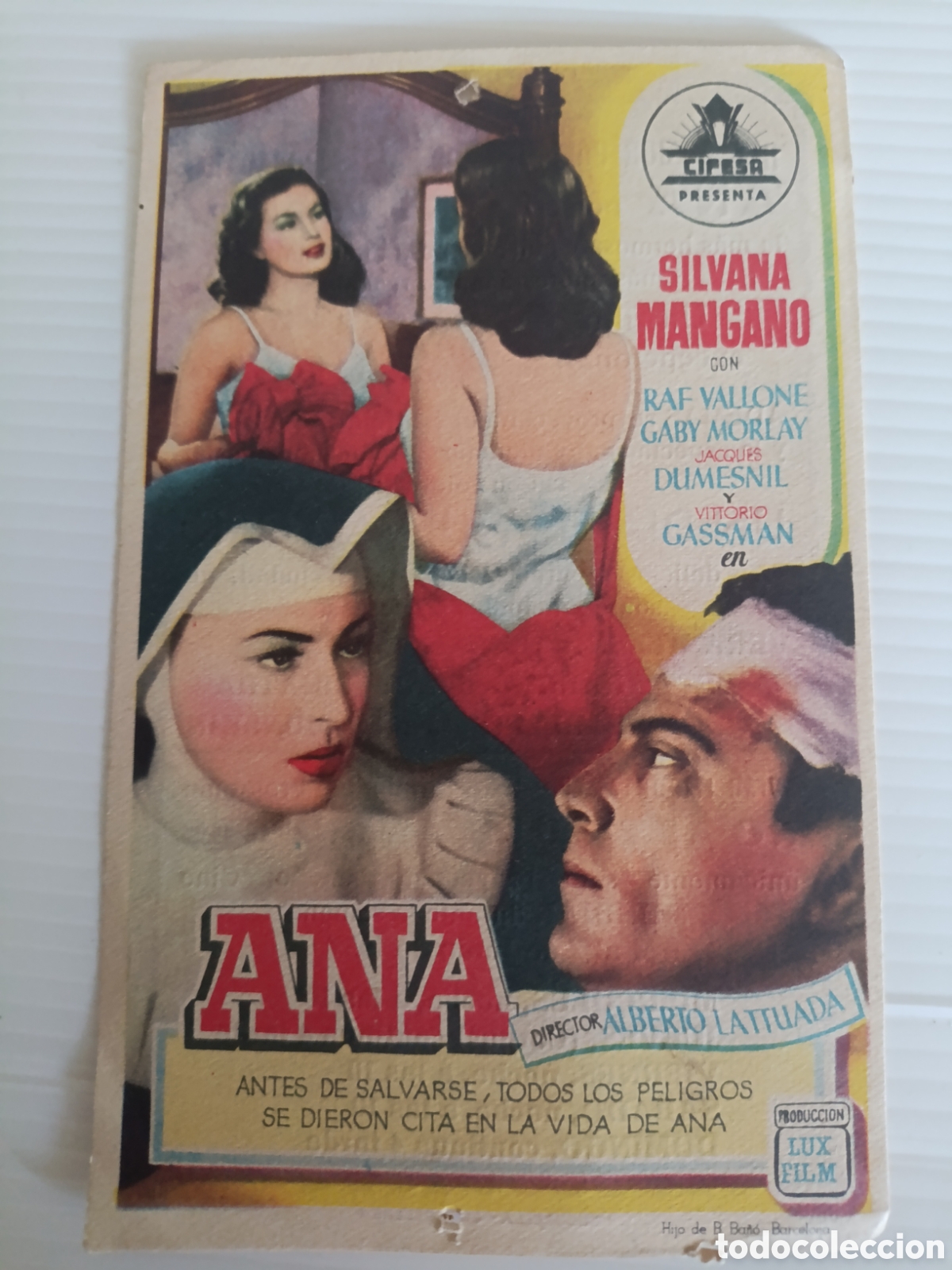 Cine: Folleto de mano pel&iacute;cula ANA - Foto 1