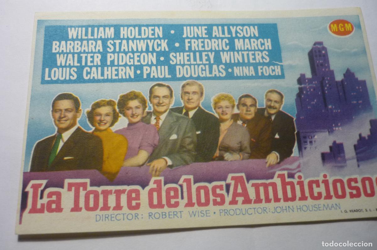 Cine: programa la torre de los ambiciosos,.william holden publicidad - Foto 1