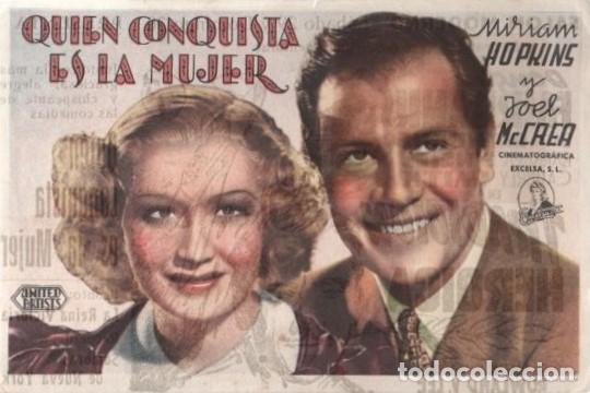 Cine: PROGRAMA DE CINE: QUIEN CONQUISTA ES LA MUJER PC-10207 - Foto 1