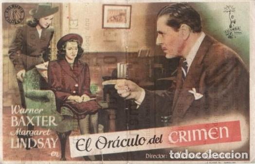 Cine: PROGRAMA DE CINE: EL OR&Aacute;CULO DEL CRIMEN PC-10218 - Foto 1