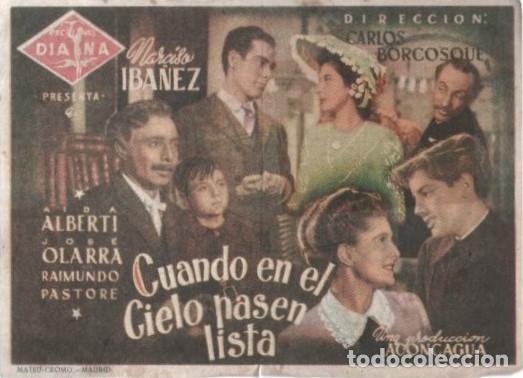 Cine: PROGRAMA DE CINE: CUANDO EN EL CIELO PASEN LISTA PC-10219 - Foto 1