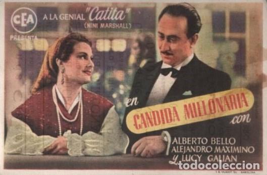 Cine: PROGRAMA DE CINE: CANDIDA MILLONARIA PC-10228 - Foto 1
