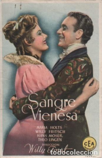Cine: PROGRAMA DE CINE: SANGRE VIENESA PC-10258 - Foto 1