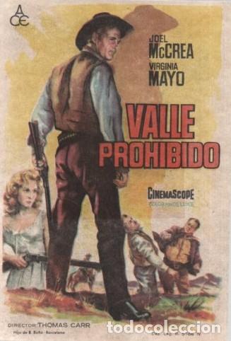 Cine: PROGRAMA DE CINE: VALLE PROHIBIDO PC-10263 - Foto 1