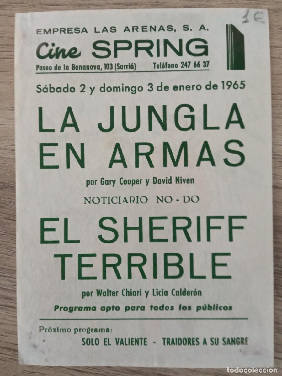 Cine: EL SHERIFF TERRIBLE, WALTER CHIARI, CINE SPRING, 1965 - Foto 2
