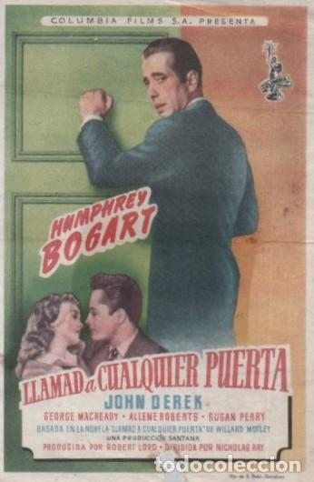 Cine: PROGRAMA DE CINE: LLAMAD A CUALQUIER PUERTA PC-10265 - Foto 1