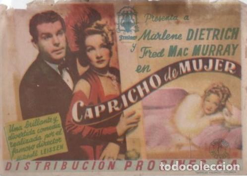 Cine: PROGRAMA DE CINE: CAPRICHO DE MUJER PC-10277 - Foto 1