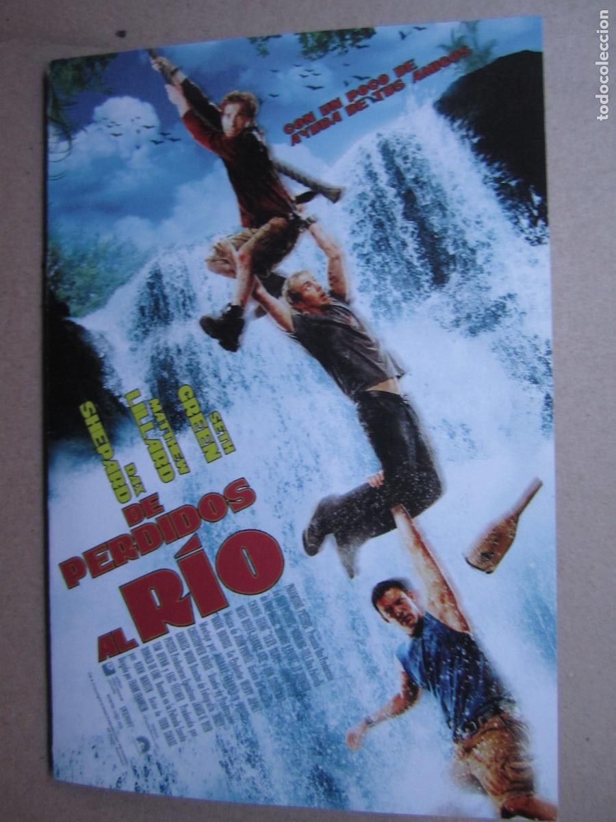 Cine: de perdidos al rio - invitacion folleto mano original - matthew lillard seth green