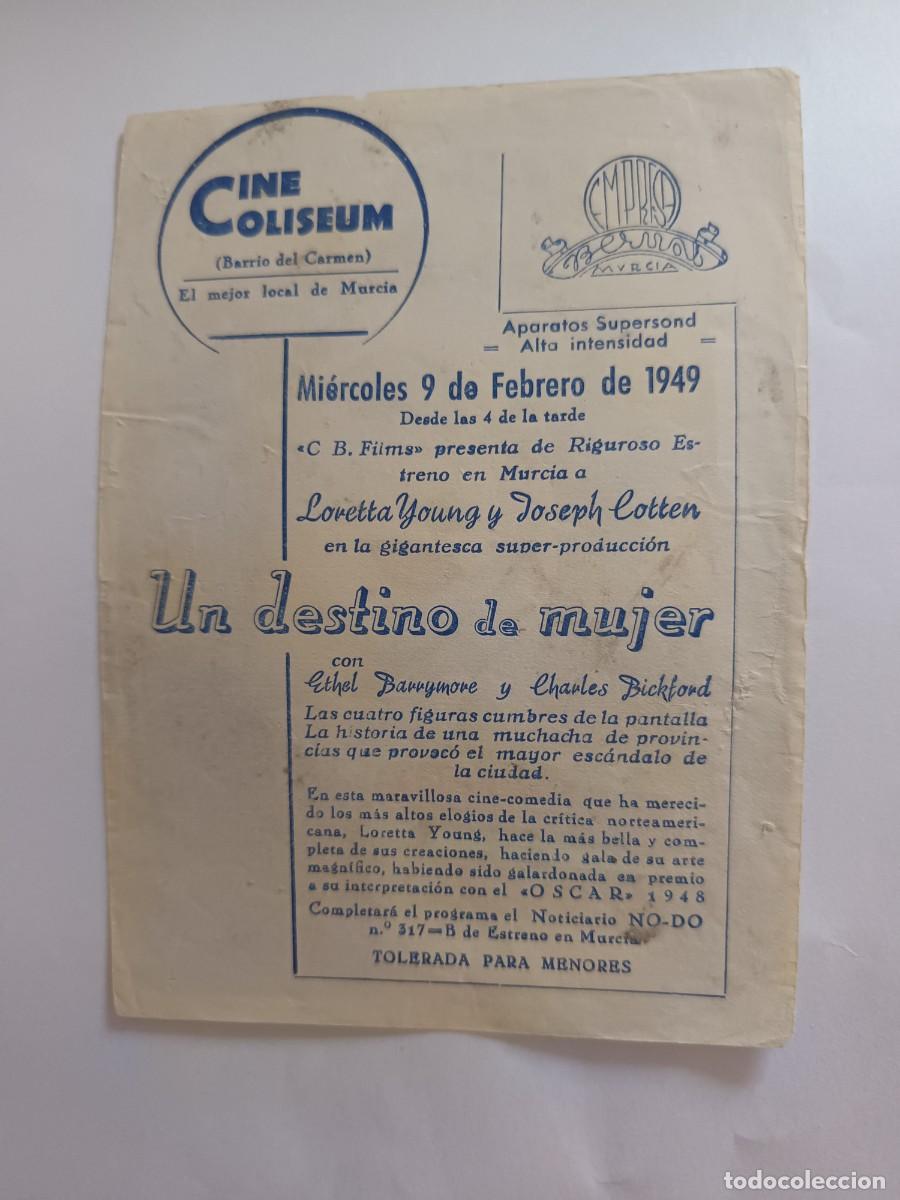 Cine: PROGRAMA DE CINE UN DESTINO DE MUJER - Foto 2